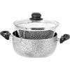Home Salt N'Pepper Pentola Friggitrice in Alluminio, Rivestimento Antiaderente, 24 cm