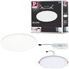 Paulmann Veluna VariFit 92392 - Pannello LED da incasso, IP44, bianco neutro, 185 mm, rotondo, incl. 1 lampada da soffitto da 17,5 W, satinata, in plastica, 4000 K