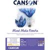 Canson Mix Media Essentia, Blocco carta collato corto per tecniche umide, A4, 30 Fogli, 250 gm, grana fine
