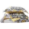 Chic Home Ibiza-Set Copripiumino 3 Pezzi Biancheria da Letto con federe Decorative, Cotone, Giallo, Duvet - Full/Queen