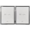 Lawrence Frames 510780D Silver Plated Double Bead Hinged Double Picture Frame, 8 da 25,4 cm