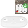 FUX 3 Pezzi, 16mm - 22mm, bio rosette doppie per termosifone, rosetta copritubo, copri termosifone, collari per tubi, rosetta termosifone, copritermosifone, polietilene biologico bianco (16mm)