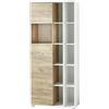 GERMANIA DIE MÖBELMACHER GW-Lioni 4196-513 schedario, truciolato Rivestito di melamina, Bianco/imitaz. Rovere Navarra, (L/H/P), 85 x 197 x 40 cm