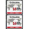 Cloudisk 2-Pack Compact Flash Card 16GB 133X CF 2.0 Card Prestazioni per fotocamera DSLR, fotocamera digitale vintage e attrezzature industriali (16GB CompactFlash)