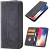 OKZone Cover per Samsung Galaxy M31, Custodia Flip Pelle Portafoglio Magnetica Libro [Slot Schede], Silicone TPU Bumper Wallet Supporto Cover, Antiurto [Kickstand] (Nero)