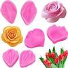 SUNSK Fiore Stampo in Silicone Stampi in Silicone Fondente Torta Stampi del Fiore Stampo in Silicone Per Petali DIY Cake Mold 3D Rose Stampi per Dolci in Silicone 6 pezzi