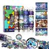 Yove Bzvst Mini Puzzle per Adulti Confezione da 4 - 150 Pezzi Ciascuno Micro Puzzle Impegnativo in Provetta, Puzzle Tascabile da Viaggio, Idea Regalo, 10x15 cm