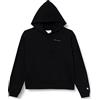 Champion Eco Future Spring Terry Boxy Felpa con cappuccio, Nero, 13-14 anni Bambine e ragazze