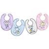 Interbaby Amazon Disney, confezione da 3 bavaglini in spugna con velcro 20 x 30 cm Mickey Mouse
