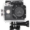 Annadue Action Camera, 12MP 1080P Fotocamera Sportiva Subacquea Impermeabile con Schermo HD da 2,0 Pollici, Videocamera Sportiva Mini DV con Kit di Accessori di Montaggio (Nero)