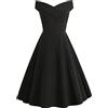 LCpddajlspig Abito Estivo Donna, Elegante Sottogonna Abiti da Cocktail Sexy Curvy Abito Cerimonia Bellissimi Lunghi Vestito Matrimonio Vestiti Anni 50 Taglie Forti Vestito Vintage da Sera Senza Maniche