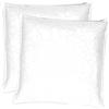 CXL by Christian Lacroix - Set di 2 cuscini quadrati + 2 federe - 65 x 65 cm - Biancheria da letto in raso di cotone - Lavabile in lavatrice a 40 °C (bianco)