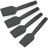 Fackelmann 25286 spatole per raclette, spatole formaggio, mini spatola in plastica, punta smussata, spatola per padella, plastica, nero, 16 cm