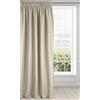 Eurofirany Tenda Beige Tinta Unita su Tela, Liscia, con Fascia arricciata, 140 x 250 cm, 1 Pezzo Stile scandinavo, Design Opaco, Moderno, Classico, Soggiorno, Camera da Letto