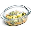 NUTRIUPS Casseruola Ovale in Vetro Con Coperchio (1.6L)