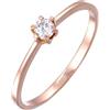 DIAMORE Elli DIAMONDS Anello Donne Solitario con Diamante (0,11 ct.) in oro rosa 750