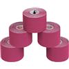 ALPIDEX 5 Rotoli Nastro Kinesiologico 5 m x 5,0 cm Tanti Colori E-Book Esempi Applicazione Tape Kinesiologico Muscolare Cerotto, Colore:rosa fucsia