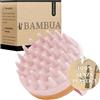 BAMBUA Massaggiatore Cuoio Capelluto (Effetto Anti-Forfora) Spazzola Massaggio Cuoio Capelluto - Massaggiatore Capelli - Premium Scalp Massager - Hair Scalp Massager Incl. E-Book Scalpo Sano (Rosa)