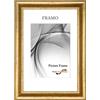 FRAMO N°50 - Cornice portafoto barocca, 35 x 45 cm, in legno massello | oro anticato, retro vintage, con vetro sintetico infrangibile e ganci in metallo