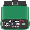 Vgate OBDII Bluetooth, vLinker FD OBD Scanner OBD2 Strumento diagnostico Check Engine Light per Android e Windows (Bluetooth 3.0)