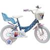 Vélo ATLAS Bicicletta Frozen 14 Ragazza Congelata, Bambina, Blu e Bianco, 14''