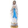 QIANLING 39.3cm H Statua della Madonna di Lourdes, statua cattolica di Madre Maria, regalo cattolico in resina vergine maria, adatta per decorazioni religiose e domestiche, riempire spazio interno