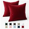 Dreamzie - Federa Cuscino 60x60 cm - 100% Cotone Rinforzato - Bordeaux
