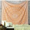 RAJRANG Grande Arazzo Mandala da Appendere Alla Parete per Camera da Letto Spiaggia Plaid Stampato Estetico Boho - Colore Arancione - 274x228 cm (Re) Arazzi in Cotone Elefante