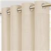 MRTREES Tende Voile Semitrasparenti per Interni In lino con Occhielli 140x160 CM Tenda Trasparente Moderne per Camera da Letto Soggiorno e Cucina Tende Piccole per Finestra Beige 2 Pezzi
