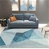 ASIinnsy Tappeto Salotto Moderno Geometrico Astratto Tappeto Soggiorno Pelo Corto Blu Morbido Antiscivolo Tappeti Salotto Grandi Camera da Letto Grigio Home Decor (160 x 200 cm, Grigio Blu)