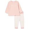 Sanetta Schlafanzug Lang Pigiamino per Bambino e Neonato, Argento e Rosa, 98 cm Bimba