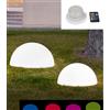 Kloris Lampada Design da Giardino Semisfera ⌀ 55 cm con illuminazione IP65 LED multicolor ricaricabile dimmerabile e Telecomando. Made in Italy