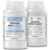 Reschimica Gomma siliconica Traslucida 1:1 R PRO GLASS, Silicone per stampi fai da te, atossica ed inodore, Ideale per stampi in resina, cera, gesso e cemento (500 gr)
