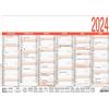 Zettler Kalender Agenda 2024 - A4 (29,7 x 21 cm) - 6 mesi su 1 pagina - Calendario da tavola - Calendario annuale - 907 - 0000