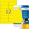 HERMA 8029 Etichetta per Stampante Giallo Etichetta per Stampante autoadesiva