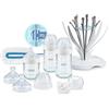 NUK First Choice+ set biberon per neonati, 0-6 mesi, 2 bottiglie con  controllo della temperatura, 2 ciucci e anello di dentizione, Valvola  anti-coliche, Senza BPA, cuore (neutro)