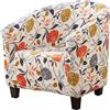 uyeoco Copripoltrona 1 Posto Elasticizato,Fodere Copripoltrona Universale,Copripoltrona da Cocktail Chesterfield Rimovibile Lavabile Antiscivolo per Bancone Soggiorno Tullsta (Color : #38)