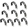 NICAVKIT 10pz 40mm fascette fermacavo in gomma, Foderato in gomma P clips Morsetto per cavi, Gomma fascette stringitubo fascette fermacavi kit acciaio inox