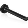 TOKPLNU Fermaporta lungo 150 mm, fermaporta nero a parete, alto moderno fermaporta in acciaio inox resistente, con punta in gomma per smorzamento del suono, per battiscopa, confezione da 1