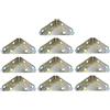 AERZETIX - C57277 - Set di 10 Staffe di montaggio d'angolo 50x50x17mm - piastra ad angolo retto - raccordo metallico per mobile a 90° - in acciaio zincato giallo - legno ferramenta carpenteria