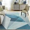 ASIinnsy Tappeto Salotto Moderno Geometrico Astratto Tappeto Soggiorno Pelo Corto Blu Morbido Antiscivolo Tappeti Salotto Grandi Camera da Letto Grigio Home Decor (200 x 250 cm, Grigio Blu)