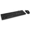 Inter-Tech KM-3149R - Set tastiera e mouse con layout USA e RU (QWERTY + КЕ), colore: Nero