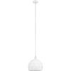 Eglo Lampada a sospensione Roccaforte, lampada pendente a 1 fiamma, lampada a sospensione in acciaio bianco, portalampada E27, diametro 40 cm