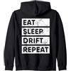 Regali per auto alla deriva JDM Mangiare la deriva del Sonno ripetere Tokyo JDM Car Drifting Felpa con Cappuccio