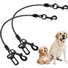 Fiyade 2 PACK Cintura di Sicurezza per Auto per Cani, Imbracatura per Auto con Cavo in Corda d'Acciaio a Prova di Masticazione, Guinzaglio per Cavo con Catena per Cani, 27,5 Pollici/70 CM
