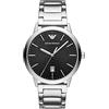 Emporio Armani Orologio Uomo, movimento a tre lancette con data, cassa 43 mm in acciaio inossidabile con bracciale in acciaio inossidabile, AR11310