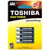 Toshiba Batterie Mini Stilo Toshiba LR03GCP BP-4 AAA Alcaline 4pz