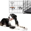 Petmaker Set di 2 Ciotole per Cani in Acciaio Inox, per Gabbia, Cuccia e Gabbia, da Appendere per Cibo e Acqua, 226,8 g ciascuna, Lavabili in lavastoviglie