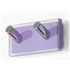 Gedy Appendiabiti Rainbow, Resina termoplastica, Trasparente Lilla, Doppio