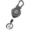 MNGARISTA Portachiavi retrattile, porta badge con moschettone per impieghi gravosi (Carabiner(1 Pack))